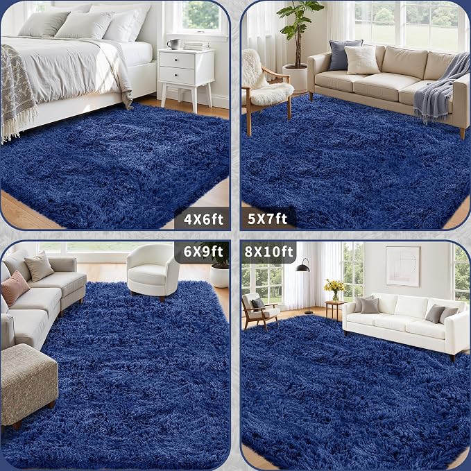 5x7 Area Rug for Living Room: Ultra Soft Fluffy Rug Modern Large Thicked Shag - Image 5
