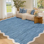 GarveeHome Scalloped Washable Area Rugs 5x7 Rug by GarveeHome