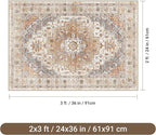 befbee 2x3 Entryway Rug Small Washable Kitchen Rugs Non Slip Front Door Rug - Image 2