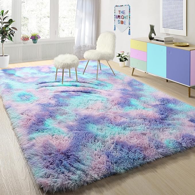 PAGISOFE Soft Purple Rainbow Rugs - Image 9
