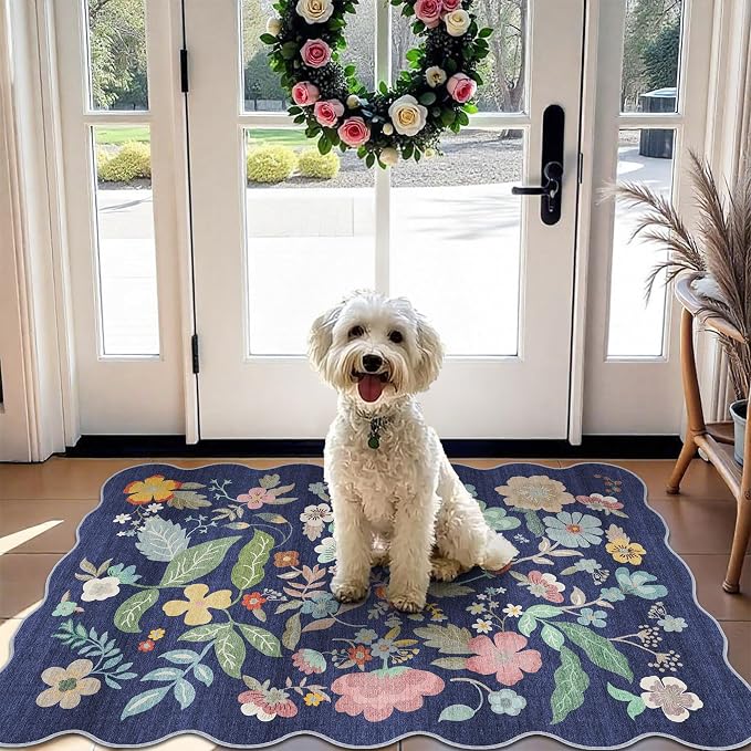 Washable 2x3 Area Rug for Entryway: Easy-Clean Carpet by HYHAOYUNLAI