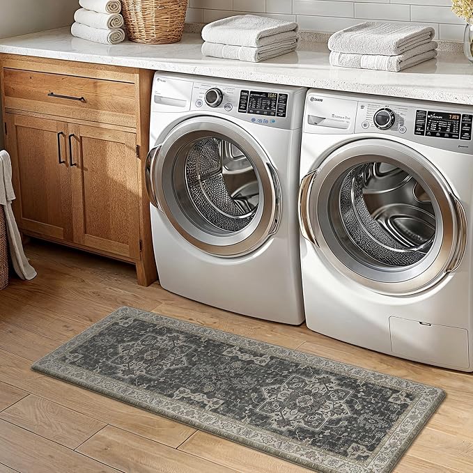 GENIMO Kitchen Mats for Floor 2PCs, Washable Anti Fatigue Mat for Cushioned - Image 3