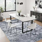 5x7 Area Rug Living Room Rug: Washable Modern Abstract Soft Thin Rug Indoor - Image 5