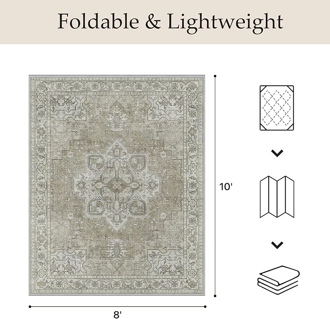 GENIMO Outdoor & Indoor Area Rug 8'x10', Waterproof, Non-Shedding, Easy Cleaning - Image 2