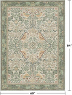 Hazo Haus Washable Sage Green Area Rugs 5x7 - Image 2