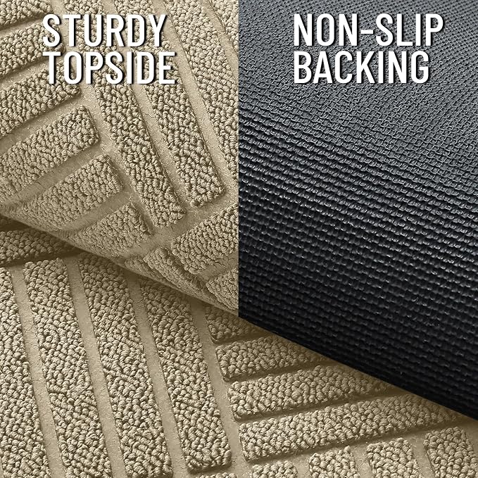 OLANLY Front Door Mat Outside Entrance 59x34, Heavy Duty Sturdy Natural Rubber - Image 3