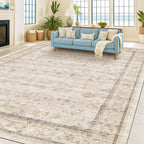 Hazo Haus Washable Ivory Living Room Rug, 8x10 Non Slip Area Rugs - Image 6