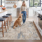 ZHXXUJ Washable 6x6 Square Area Rug – Non Slip Modern Abstract - Image 3
