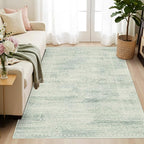 Latte&Fog 3x5 Entryway Green Area Rugs, Washable Vintage Small Rugs by LatteFog