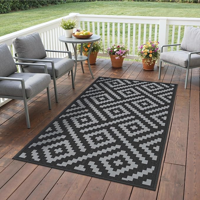 GENIMO Outdoor Rugs 3'x5' Waterproof, Reversible Mats, Outdoor Area Rug - Image 4