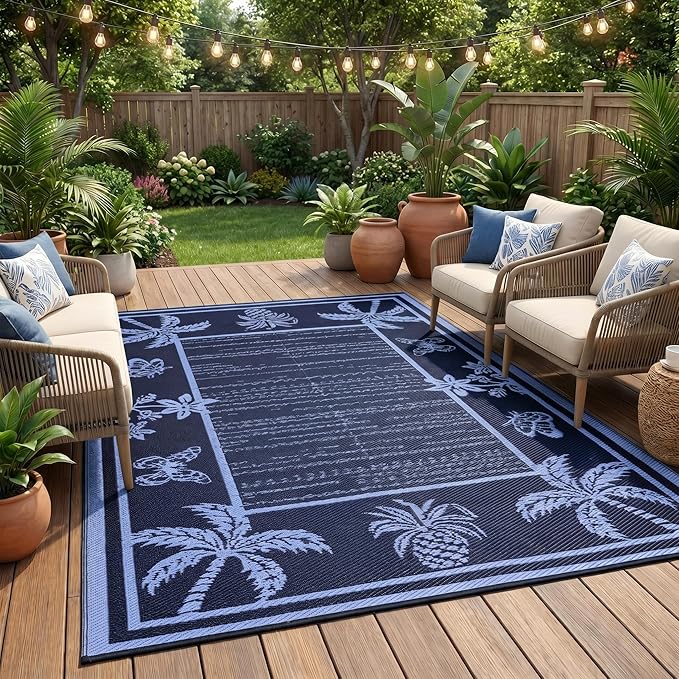 Garvee Outdoor Rug 8x10 Waterproof by Garvee