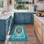 SERISSA 2x4 Boho Rugs for Entryway, Washable Non-Slip Kitchen Runner Rug - Image 2