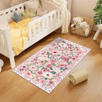 DUKINO 2x4 Rug for Entryway, Washable Kitchen Floral Runner Rug - Image 4