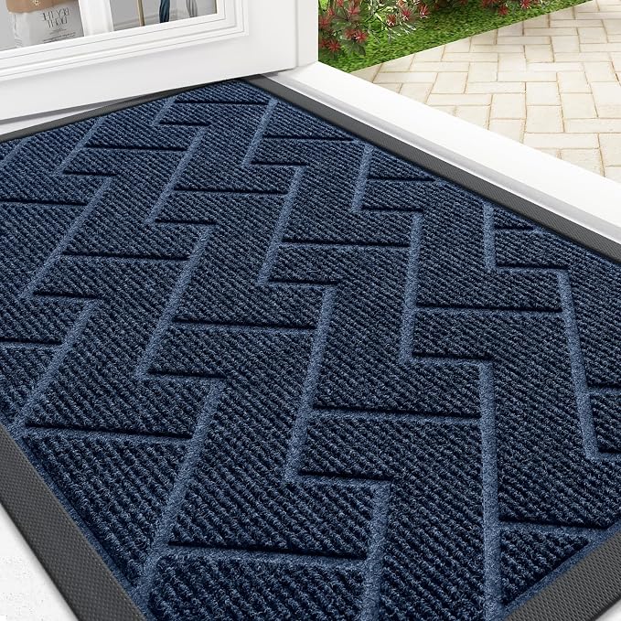 OLANLY Front Door Mat Indoor Outdoor Entrance, Waterproof All-Season, by OLANLY