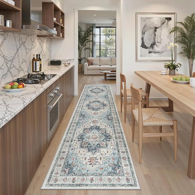 Madane Runner Rug 2x8, Washable Hallway Runner Rugs, Non-Slip Low-Pile Soft - Image 3