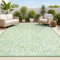 JONATHAN Y Boho Medallion Indoor Outdoor Area Rug 4X6 Cream/Green, Malta by JONATHANY