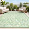 JONATHAN Y Boho Medallion Indoor Outdoor Area Rug 3X5 Cream/Green, Malta by JONATHANY