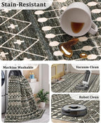 Miukiki 2x8 Runner Rug Moroccan Washable Kitchen Rug Non Slip Indoor Floor - Image 4