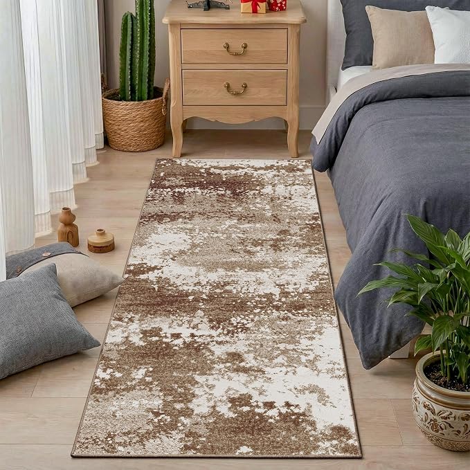 Brown Rug Runners for Hallways Kitchen Non Slip Washable 2x6 Entryway Runner - Image 3
