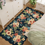 DUKINO 3x6 Washable Runner Rug, Soft Indoor Floral Non Slip Runner Rug - Image 3