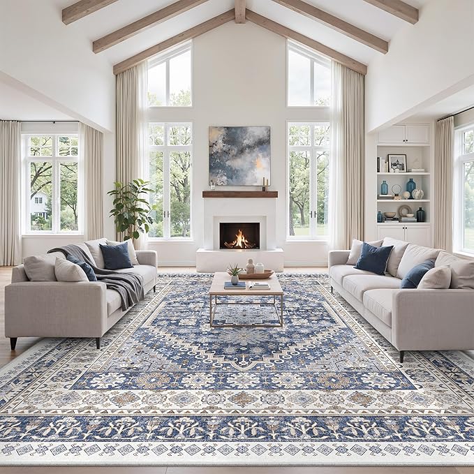 zesthome 10x14 Area Rugs, Stain Resistant Washable Rug, Ultra-Thin Rugs by Zesthome