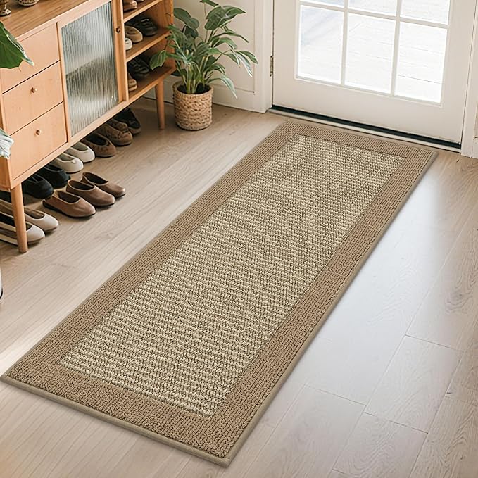 BEQHAUSE Indoor Door Mat 24" x 60", Dirt Trapper Door Mats Non-Slip Entryway by BEQHAUSE