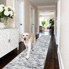 Runners for Hallways Ultra Non-Slip 2x8 Washable Kitchen Rug Abstract Tear and - Image 2