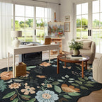 Lahome Floral Washable 6x9 Area Rugs, Soft Bedroom Rug - Image 2