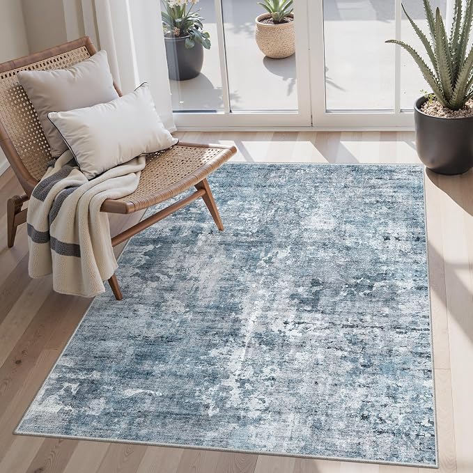 Soalmost Area Rugs 4x6 for Living Room, Vintage Abstract Washable Rugs for - Image 2