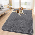 Smiry Dog Door Mat for Muddy Paws 59x35, Absorbent Dirt Trapper, Non-Slip by Smiry