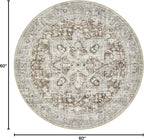 Tortania 5' Round Area Rug Living Room Rugs - Image 2
