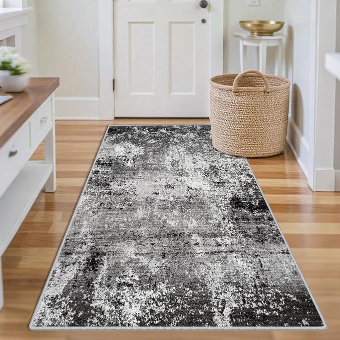 3x4 Washable Entryway Rug – Non-Slip Modern Abstract Small Area Rug - Image 4
