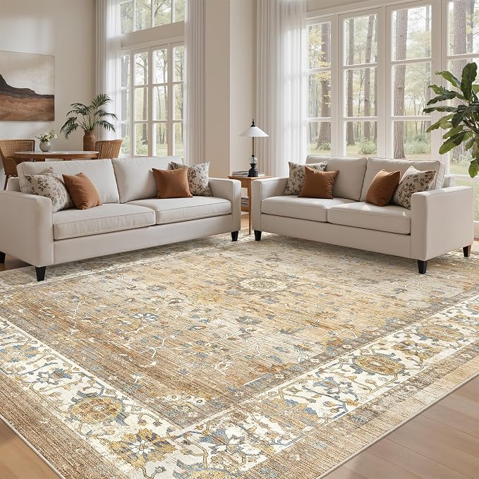 befbee Washable Area Rug 8x10, Large Soft Rugs by Befbee