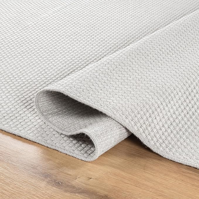 CAMILSON Easy Jute Rug 2x3, Indoor Outdoor Off-White Farmhouse Area Rugs - Image 4