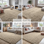 6x9 Area Rugs for Living Room Rug: Soft Fluffy Shag Gray Camel Rugs for Bedroom - Image 7