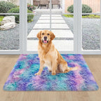 Shaggy Tie Dyed Light Purple Rainbow Rug Small, 2x3 Area Rugs - Image 8