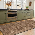 Brown Boho Washable 2x7 Runner Rugs - Image 3