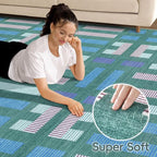 cotiled 9x12 Area Rugs Living Room Rug: Washable Boho Rugs - Image 2
