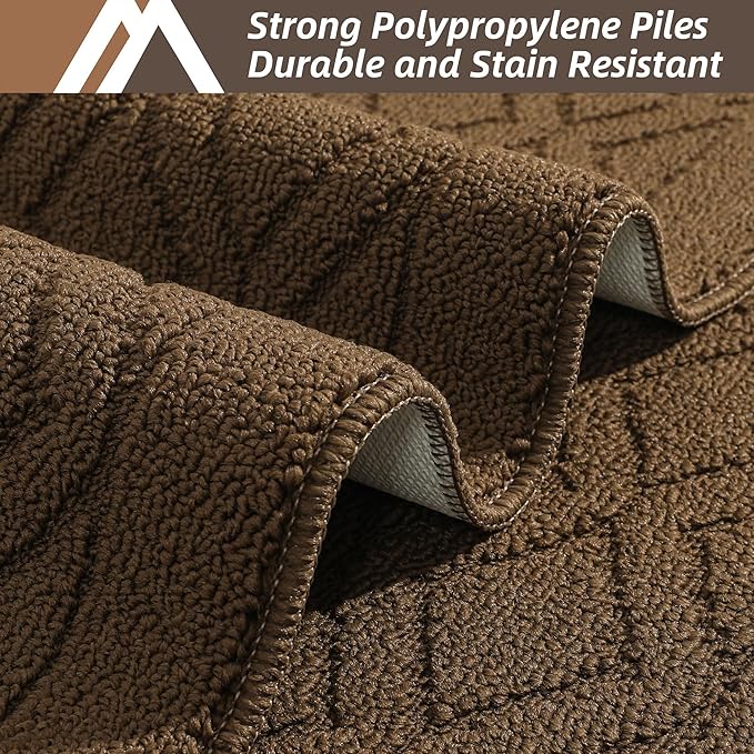 COSY HOMEER 48x20 Inch/30X20 Inch Kitchen Rug Mats Made of 100% Polypropylene 2 - Image 2