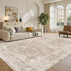 Madane Washable 7x9 Area Rugs for Living Room, Vintage Natural Rug - Image 4