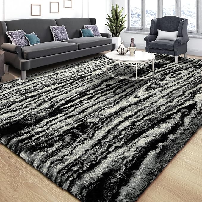 Tepook Fluffy Large Rugs for Living Room, 8x10 Area Rugs for Bedroom, Modern - Image 2
