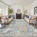 befbee 10x14 Area Rugs, Ultra-Thin Washable Rugs by Befbee