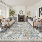 befbee 10x14 Area Rugs, Ultra-Thin Washable Rugs by Befbee