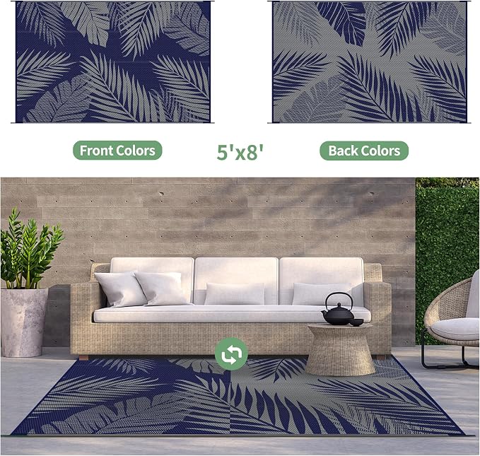 GENIMO Outdoor Rug 5' x 8' Waterproof - Image 2