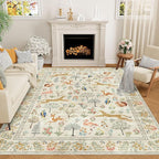 DUKINO 8x10 Rug, Washable Animal Living Room Rug by DUKINO