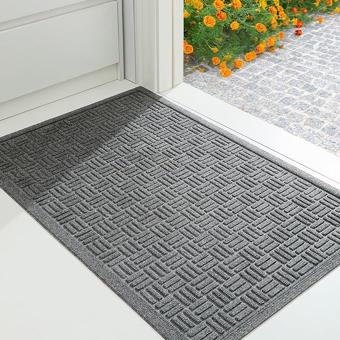 Mibao Front Door Mat Indoor Outdoor Entrance, Dirt Trapping Waterproof - Image 9