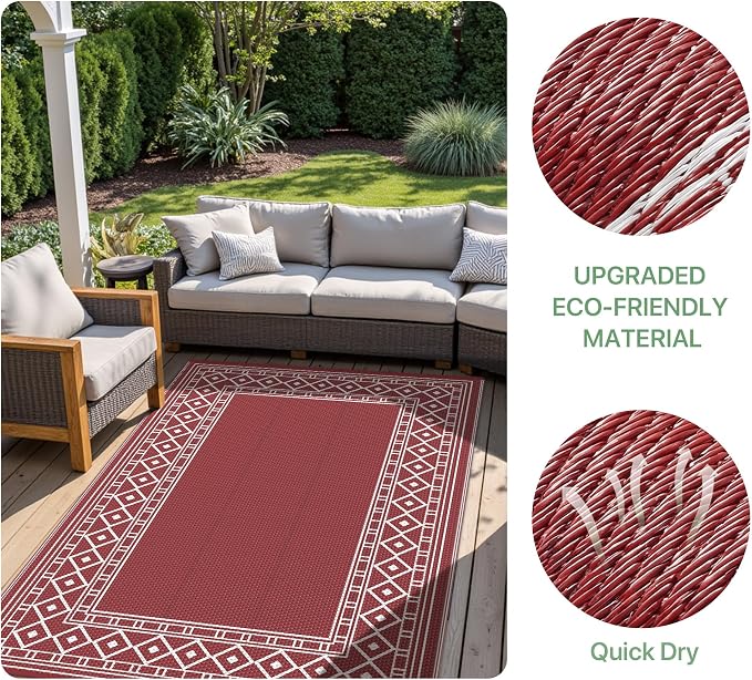GENIMO Outdoor Rug Waterproof 6'x9' - Image 7