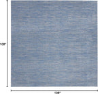 Nourison Home Nourison Essentials Blue Grey 9' x Square Area Rug - Image 2