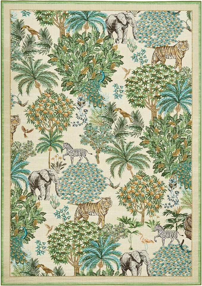 GarveeHome Jungle 8x10 Area Rug Washable Rugs - Image 5
