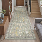 Madane Runner Rug 2'6''x8' Kitchen Runner, Hallway Runner Printed Vintage - Image 3